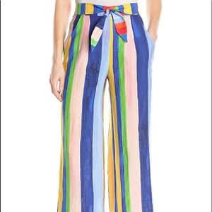 Mara Hoffman High Waist Tie Front Stripe Pants